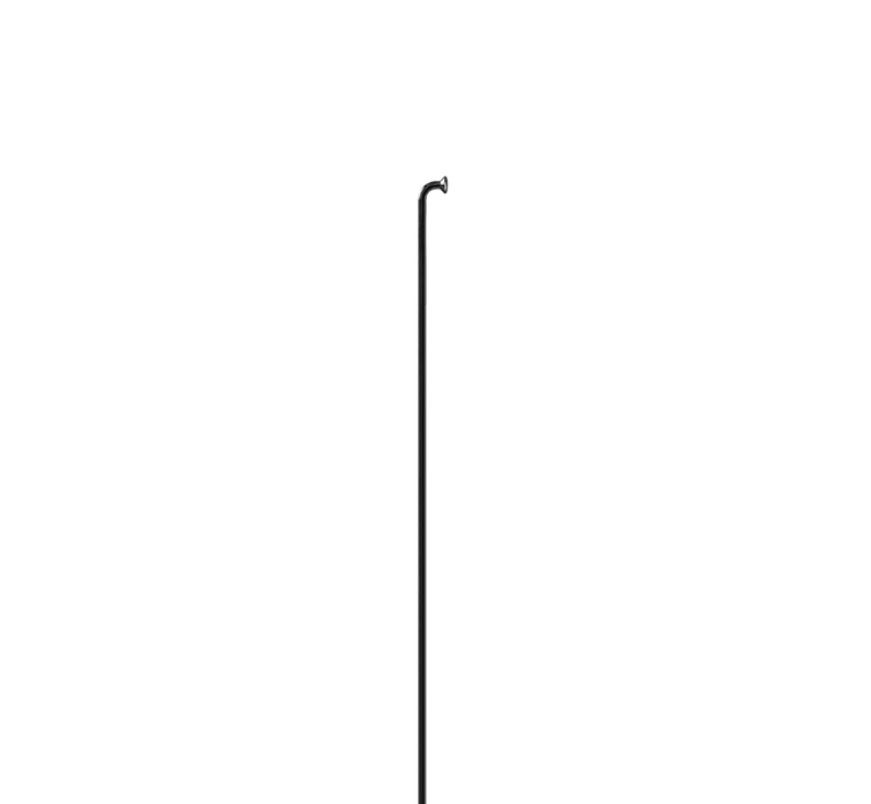 Sapim Leader 13G J-Bend Cut/Threaded Black Spoke - 165mm